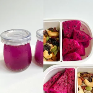 Healthy Recipe for Students Dragon Fruit Kombucha and Nut Snack