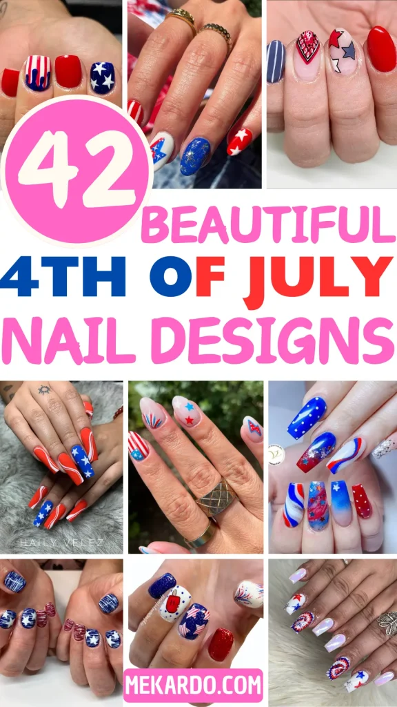 42 Nail Designs for 4th of July