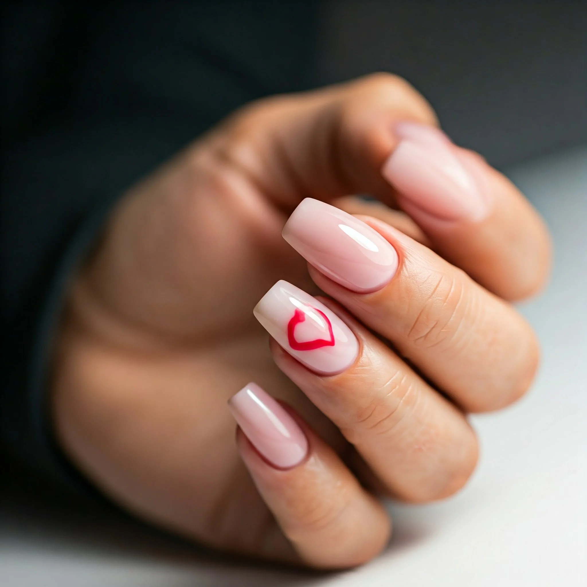 Soft Pink Ombré Dreams for Valentines Nail